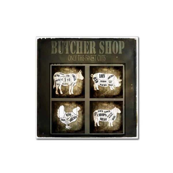 Trademark Fine Art LightBoxJournal 'Butcher Shop V' Canvas Art, 14x14 - ALI10277-C1414GG