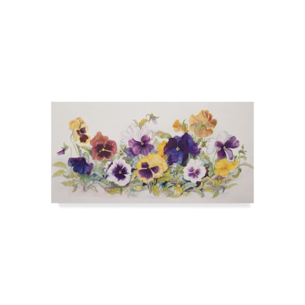 Trademark Fine Art Joanne Porter 'Pansies Faces' Canvas Art, 12x24 - ALI30420-C1224GG