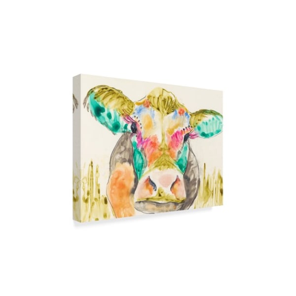 Trademark Fine Art Jennifer Goldberger 'Hifi Cow I' Canvas Art, 24x32 - WAG05666-C2432GG