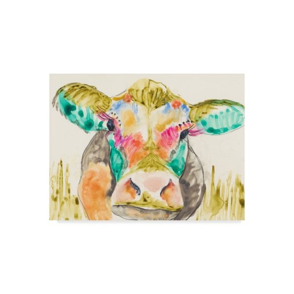 Trademark Fine Art Jennifer Goldberger 'Hifi Cow I' Canvas Art, 24x32 - WAG05666-C2432GG