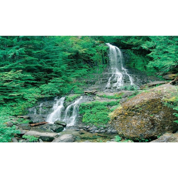 Biggies Scenes Window Well Scenes-Waterfall, 100 in wide x 60 in high - BG-WW-WFL-100