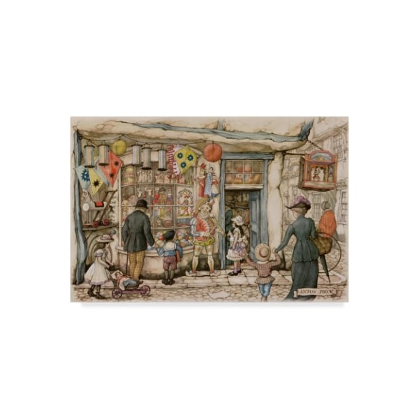 Trademark Fine Art Anton Pieck 'Vintage Toy Store' Canvas Art, 16x24 - ALI38393-C1624GG