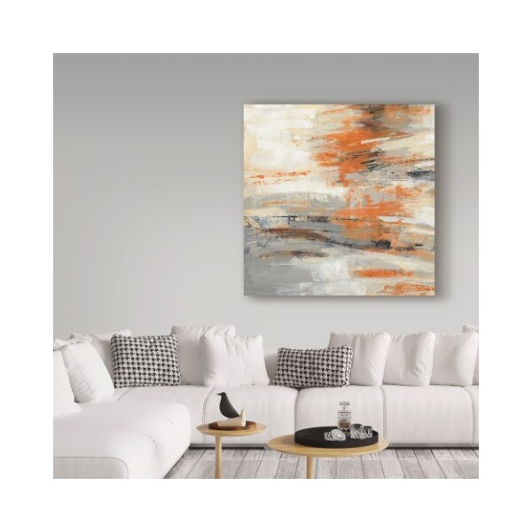Trademark Fine Art Silvia Vassileva 'Golden Dust Crop Orange' Canvas Art, 18x18 - WAP06854-C1818GG