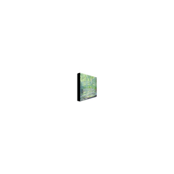 Trademark Fine Art Claude Monet 'Waterlily Pond-The Bridge II' Canvas Art, 18x18 - BL0523-C1818GG