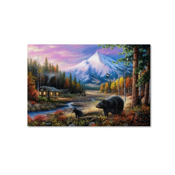 Trademark Fine Art Chuck Black 'Routine Visitors' Canvas Art, 30x47 - ALI16404-C3047GG