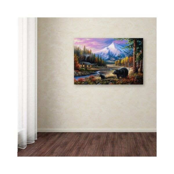 Trademark Fine Art Chuck Black 'Routine Visitors' Canvas Art, 30x47 - ALI16404-C3047GG