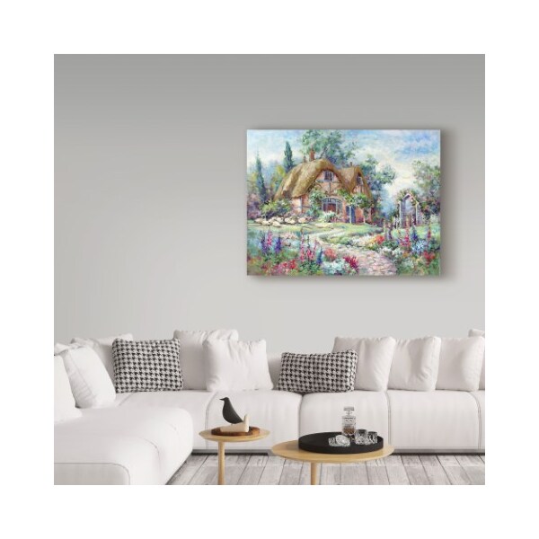 Trademark Fine Art Barbara Mock 'Cottage At Byers Green' Canvas Art, 14x19 - ALI38938-C1419GG