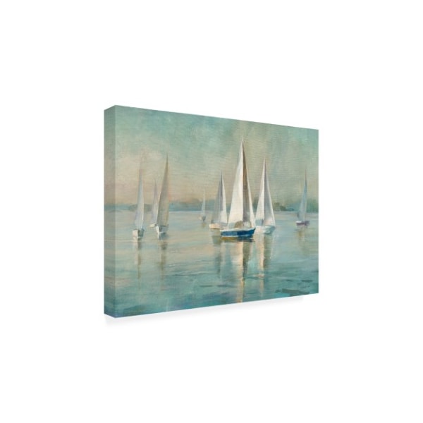 Trademark Fine Art Danhui Nai 'Sailboats At Sunrise' Canvas Art, 18x24 - WAP10714-C1824GG