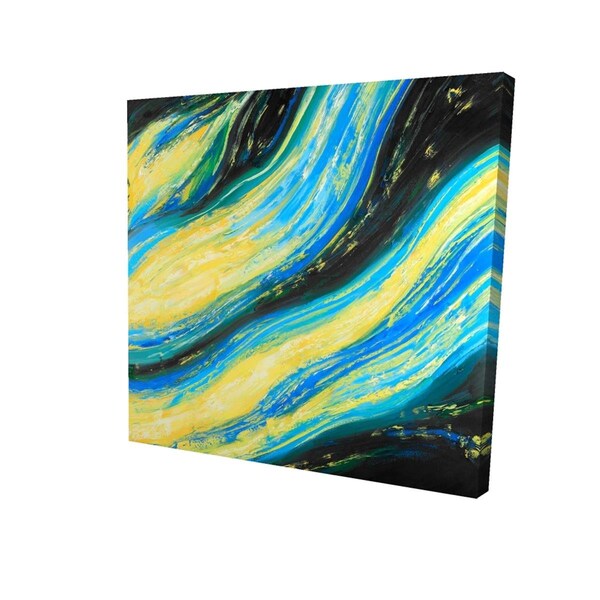 Begin Home Decor 32 x 32 in. Liquid Magic Wave-Print on Canvas - 2080-3232-AB41