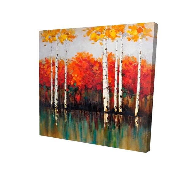 Begin Home Decor 16 x 16 in. Birches by Fall-Print on Canvas - 2080-1616-LA9