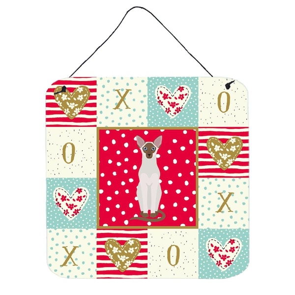 Carolines Treasures 6 x 6 in. Colorpoint Shorthair Cat Love Wall or Door Hanging Prints - CK5755DS66