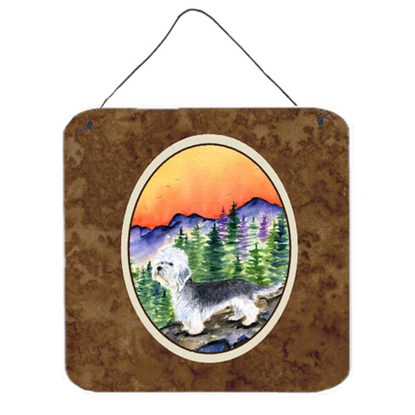 Micasa Dandie Dinmont Terrier Aluminium Metal Wall Or Door Hanging Prints 6 x 6 In. - MI237427