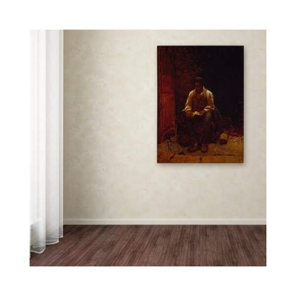 Trademark Fine Art Eastman Johnson 'The Lord Is My Shepherd' Canvas Art, 18x24 - AA00471-C1824GG