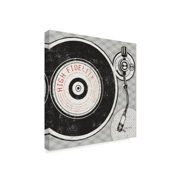 Trademark Fine Art Michael Mullan 'Vintage Analog Record Player' Canvas Art, 18x18 - WAP08457-C1818GG