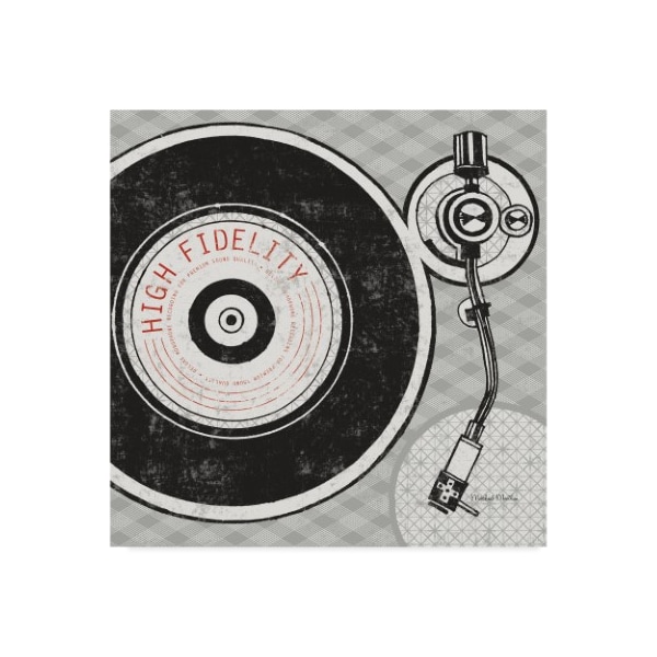 Trademark Fine Art Michael Mullan 'Vintage Analog Record Player' Canvas Art, 18x18 - WAP08457-C1818GG
