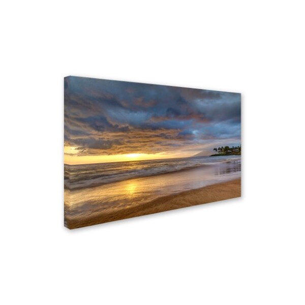Trademark Fine Art Pierre Leclerc 'Secret Beach Sunset' Canvas Art, 30x47 - PL0241-C3047GG