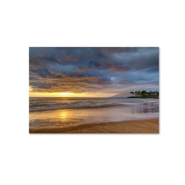 Trademark Fine Art Pierre Leclerc 'Secret Beach Sunset' Canvas Art, 30x47 - PL0241-C3047GG