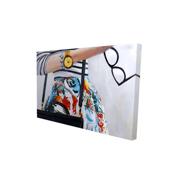 Begin Home Decor 12 x 18 in. Fashionable Woman with Glasses-Print on Canvas - 2080-1218-FA3