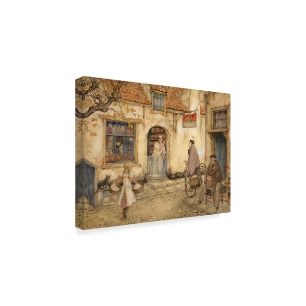 Trademark Fine Art Anton Pieck 'Out The Kitchen Door' Canvas Art, 35x47 - ALI38386-C3547GG