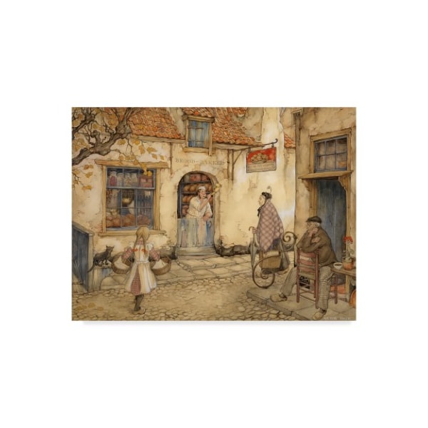 Trademark Fine Art Anton Pieck 'Out The Kitchen Door' Canvas Art, 35x47 - ALI38386-C3547GG