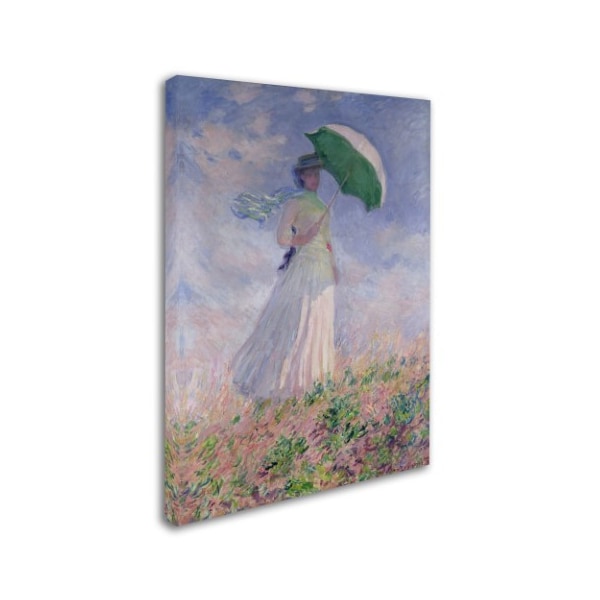 Trademark Fine Art Claude Monet 'Woman With a Parasol' Canvas Art, 14x19 - BL01189-C1419GG