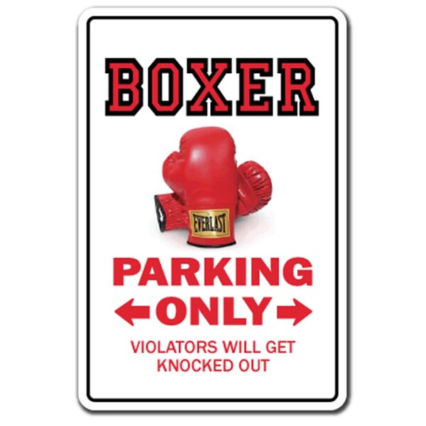 Amistad 6 x 9 in. Boxer Fighter Decal - Parking Boxing Gloves Title Punching Bags Wrap - AM3893416