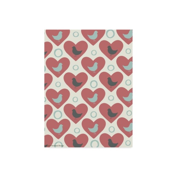 Trademark Fine Art Rachel Gresham 'Love Birds Hearts' Canvas Art, 24x32 - ALI42451-C2432GG