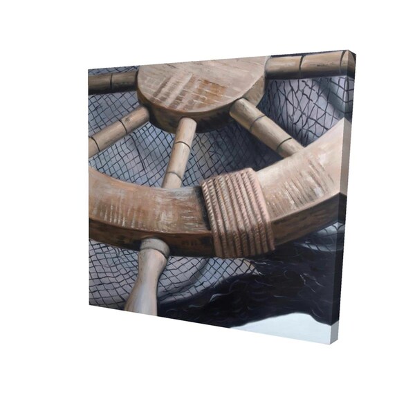 Fondo 16 x 16 in. Helm on A Fishing Net Closeup-Print on Canvas - FO2776393