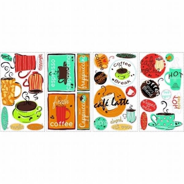 Roomates Roommate RMK1740SCS Caf Peel and Stick Wall Decals - RMK1740SCS