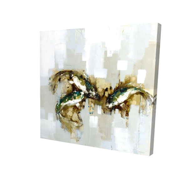Begin Home Decor 12 x 12 in. Three Abstract Koi Fish-Print on Canvas - 2080-1212-AN52