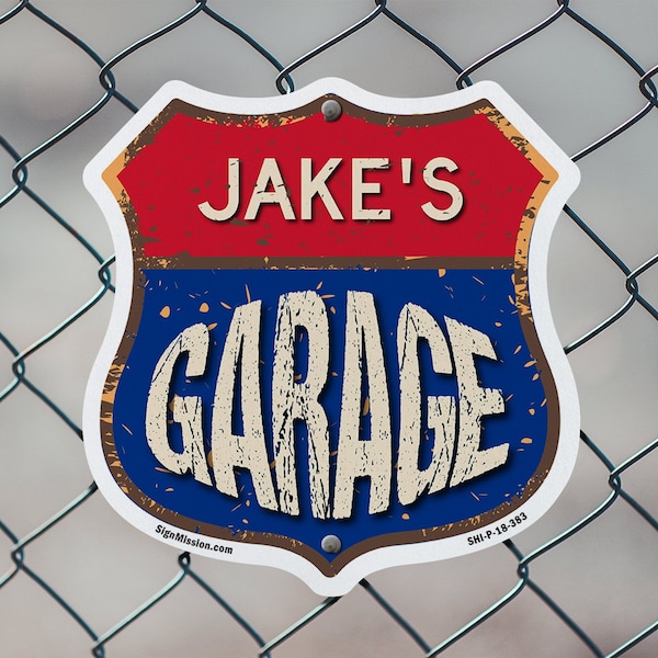 Signmission Jake's Garage, 18 Inch X 18 Inch, Plastic Sign - SHI-P-18-383-JAKE