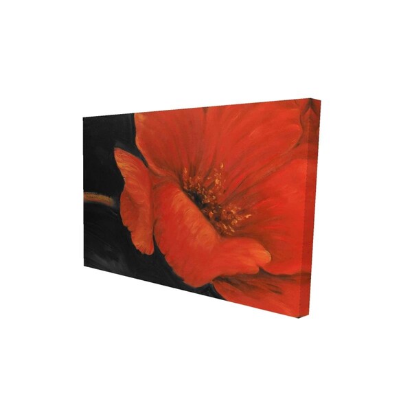 Begin Home Decor 20 x 30 in. Red Flower-Print on Canvas - 2080-2030-FL191