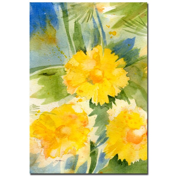 Trademark Fine Art Sheila Golden 'Wild Flowers' Canvas Art, 22x32 - SG060-C2232GG