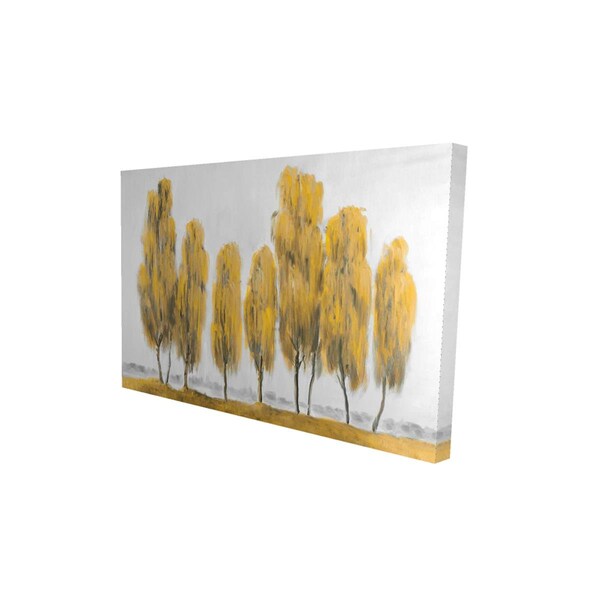 Fondo 12 x 18 in. Seven Abstract Yellow Trees-Print on Canvas - FO2772787