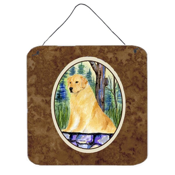 Micasa Golden Retriever Aluminium Metal Wall Or Door Hanging Prints 6 x 6 In. - MI234661