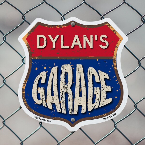 Signmission Dylan's Garage, 6 inch X 6 inch, Plastic Sign, 2PK - SHI-P-2PACK-6-383-DYLAN