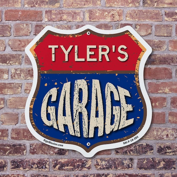 Signmission Tyler's Garage, 12 inch X 12 inch, Aluminum Metal Sign, 5PK - SHI-A-5PACK-12-383-TYLER