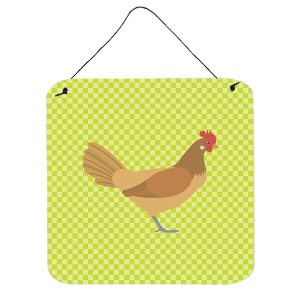 Micasa Frisian Friesian Chicken Green Wall or Door Hanging Prints, 6 x 6 in. - MI231281
