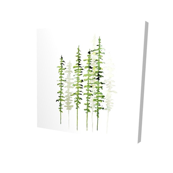 Begin Home Decor 16 x 16 in. Slim Trees-Print on Canvas - 2080-1616-LA143