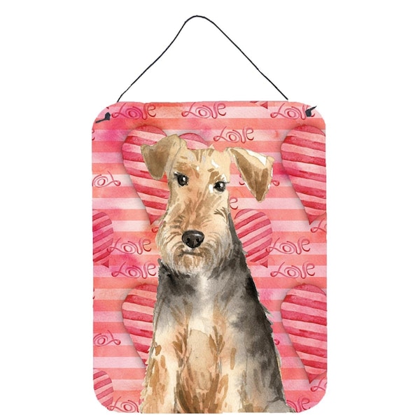 Carolines Treasures Love a Welsh Terrier Wall or Door Hanging Prints - CK1747DS1216