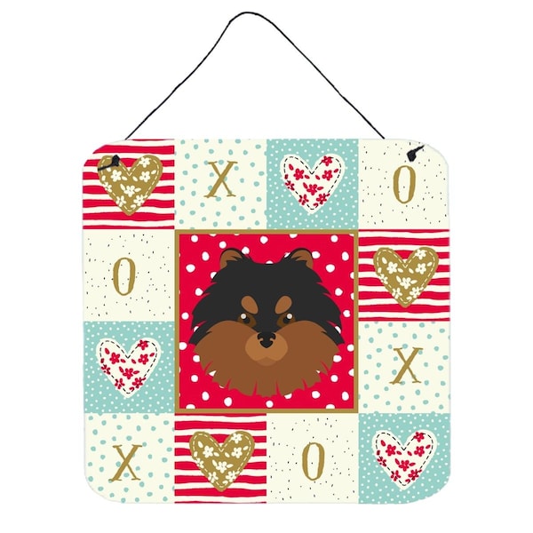 Carolines Treasures 6 x 6 in. Pomeranian Love Wall or Door Hanging Prints - CK5228DS66