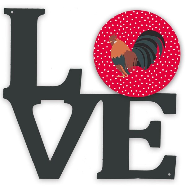 Carolines Treasures 11.5 x 11.75 in. Dutch Bantam Chicken Love Metal Artwork Wall Decor - CK5263WALV