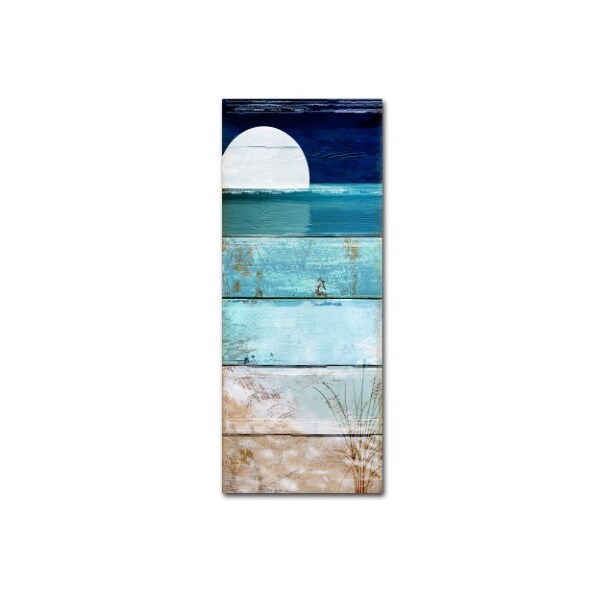 Trademark Fine Art Color Bakery 'Beach Moonrise I' Canvas Art, 10x24 - ALI4861-C1024GG