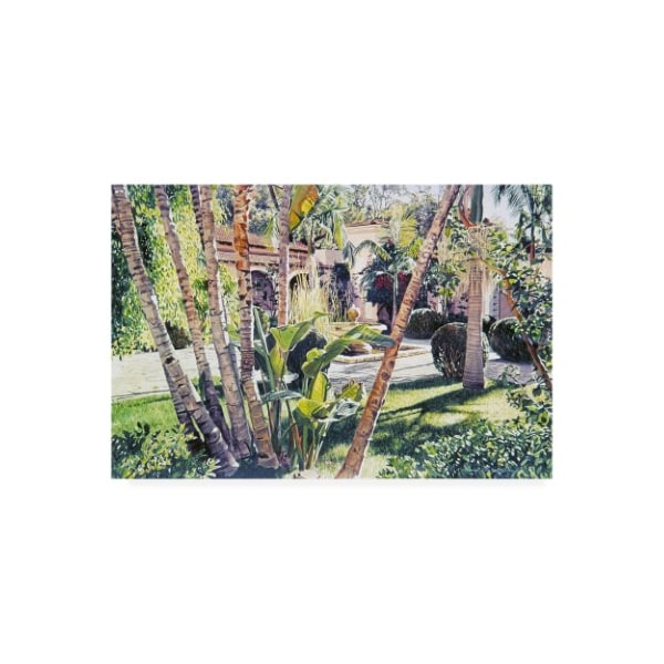 Trademark Fine Art David Lloyd Glover 'Bel-Air Fountain' Canvas Art, 30x47 - DLG00984-C3047GG