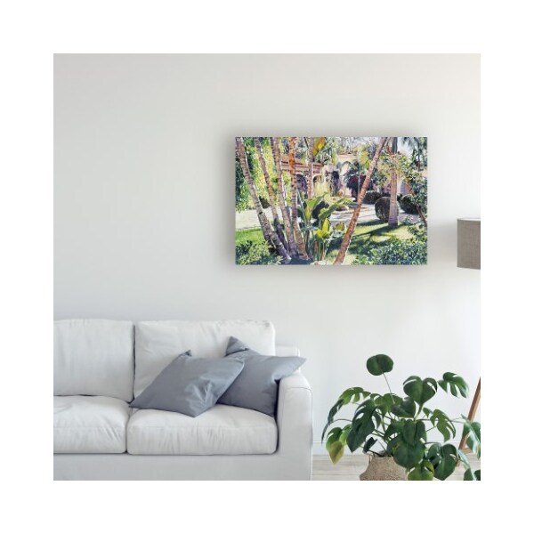 Trademark Fine Art David Lloyd Glover 'Bel-Air Fountain' Canvas Art, 30x47 - DLG00984-C3047GG