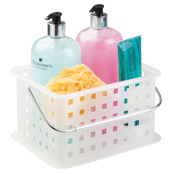 Interdesign iDesign 5 in. H X 7 in. W X 9 in. L Frosted Clear Shower Caddy - 46200