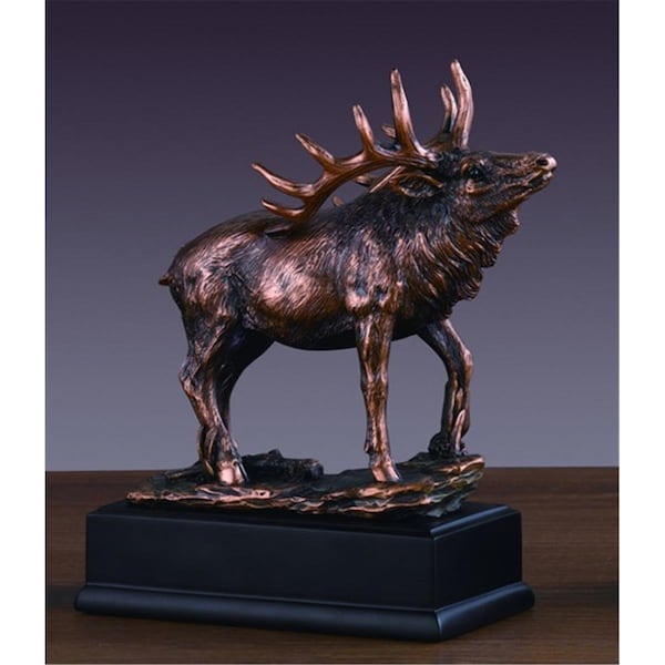 Marian Imports F Elk Bronze Plated Resin Sculpture - 53156