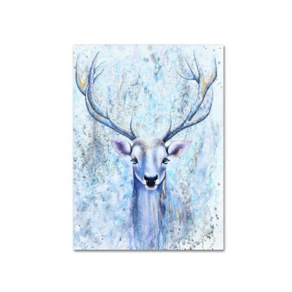 Trademark Fine Art Michelle Faber 'Blue Spirit Deer' Canvas Art, 24x32 - ALI17964-C2432GG