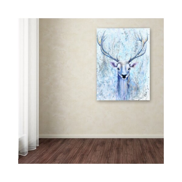 Trademark Fine Art Michelle Faber 'Blue Spirit Deer' Canvas Art, 24x32 - ALI17964-C2432GG