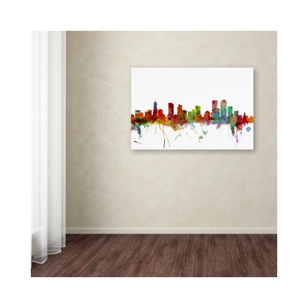 Trademark Fine Art Michael Tompsett 'Denver Colorado Skyline' Canvas Art, 26x40 - MT0558-C2640GG
